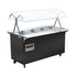 Vollrath 387112 Affordable Portable Four Well Hot Food Station 60"W x 39-1/2"D x 35"H w/ Enclosed Base with Storage Opening & Breath Guard 208-240V