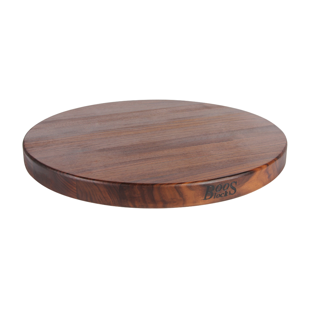 John Boos WAL-R18 American Black Walnut Cutting Board 18" Diameter
