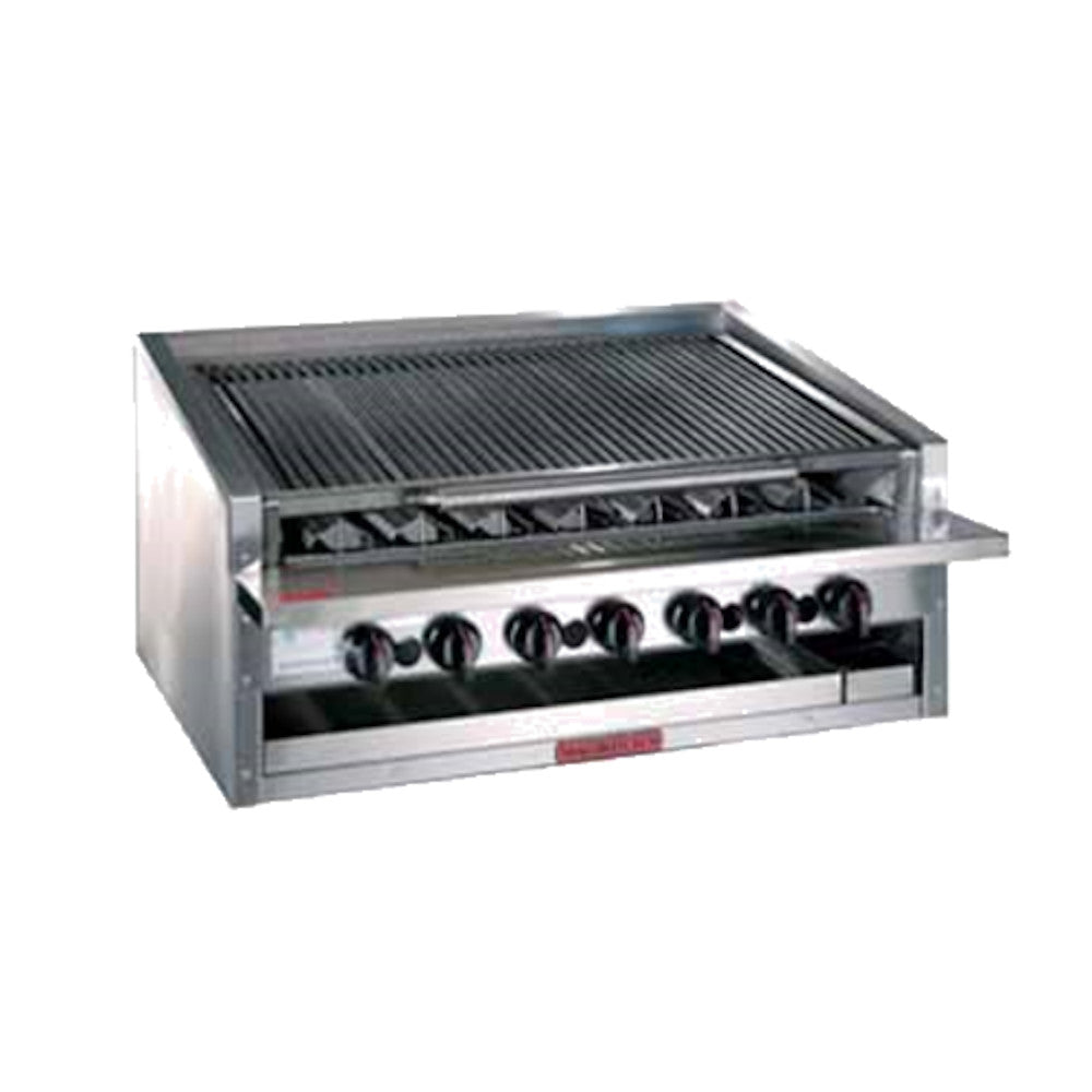 MagiKitch'n APM-RMB-624CR 24" Gas Countertop Charbroiler with Cast Iron Radiants