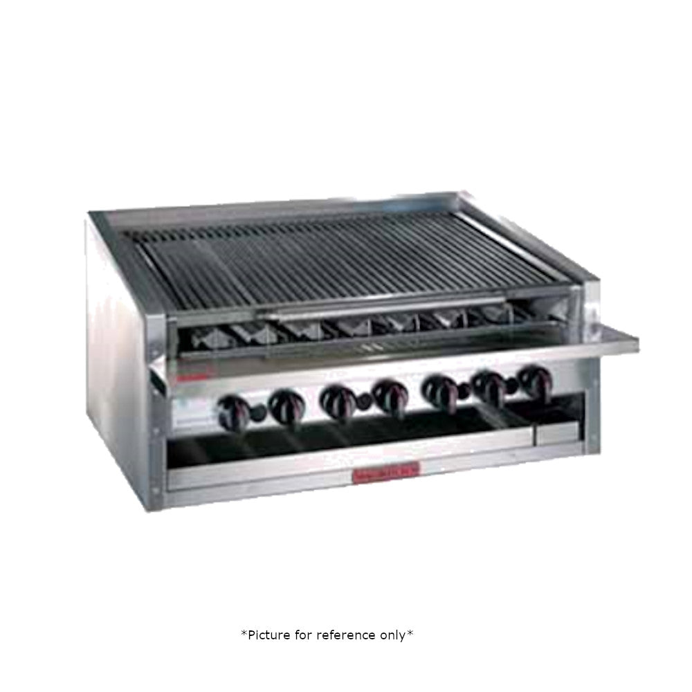 MagiKitch'n APM-RMB-660 60" Gas Countertop Charbroiler with Stainless Steel Radiant