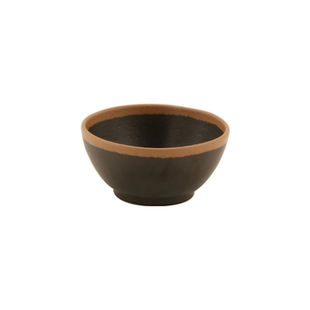 G.E.T. Enterprises B-300-CRM Pottery Market 14-Ounce Bowl (Cream with Brown Trim)
