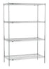 Metro EZ2448NC-4 Super Erecta Convenience Pak Shelving Unit 48"W Chrome Plated Finish and Four Tiers