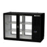 Beverage Air BB48HC-1-G-PT-B Pass-Thru 48" Back Bar Glass Door Refrigerator With Black Finish Exterior