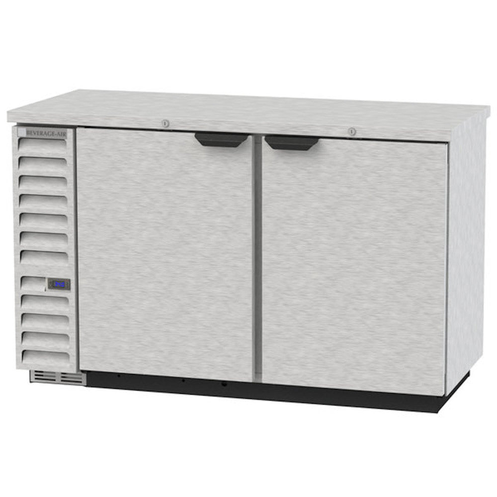 Beverage Air BB58HC-1-F-S Two Section 59" Back Bar Cooler with Stainless Steel Exterior