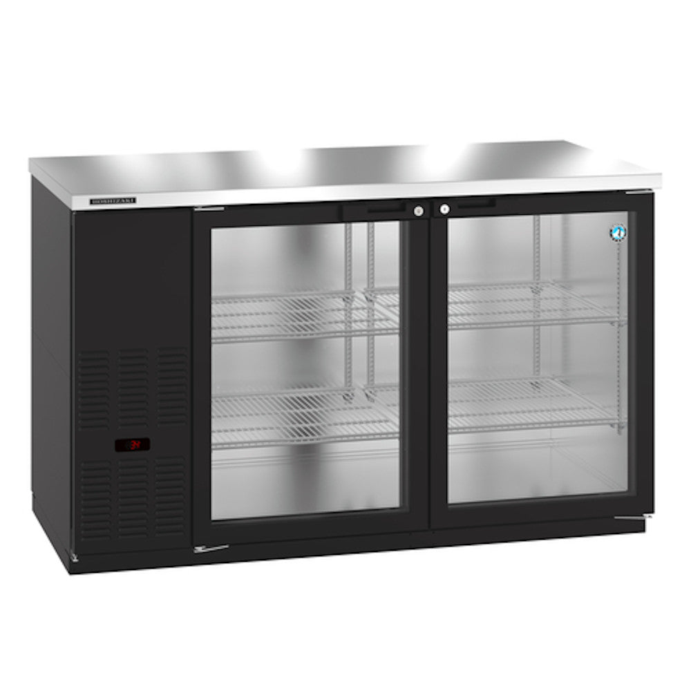 Hoshizaki BB59-G Two-Section Glass Door Refrigerated Back Bar Cooler