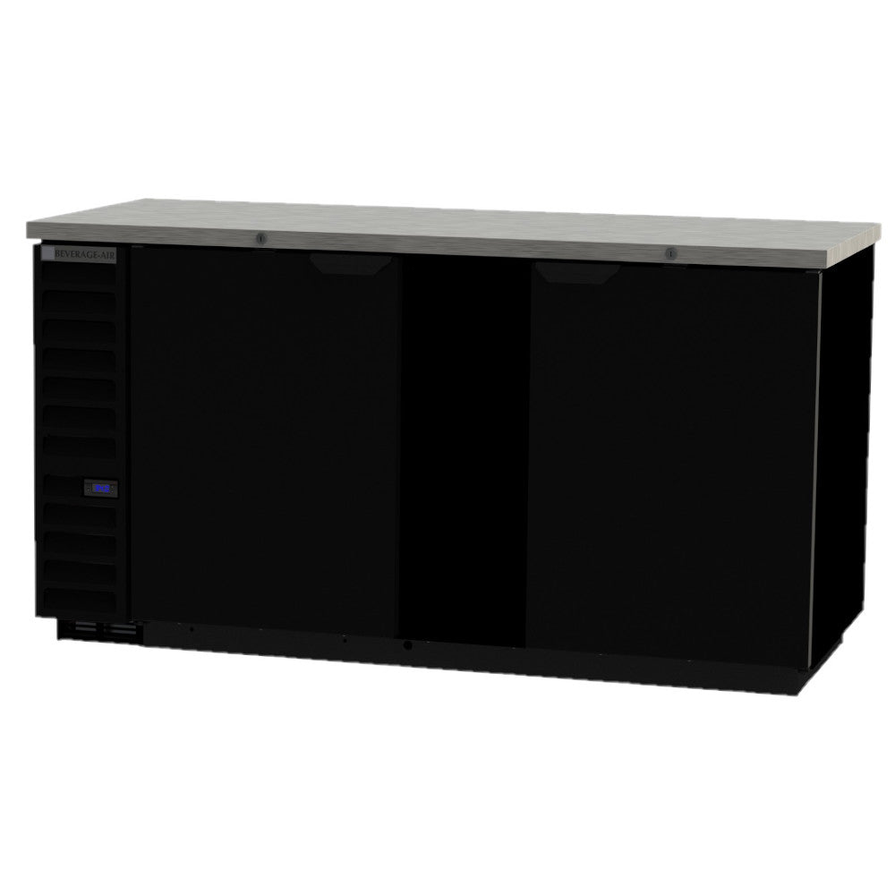 Beverage Air BB68HC-1-F-B Two Section 69" Back Bar Cooler with Black Exterior