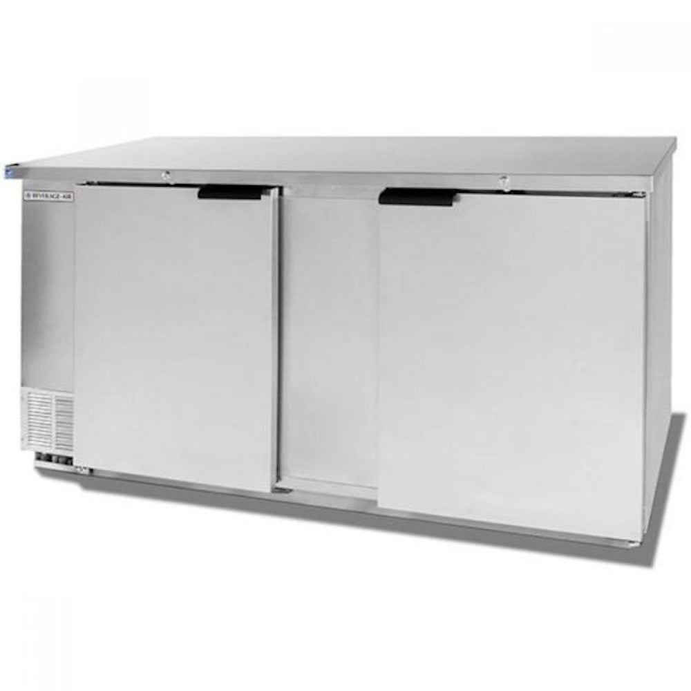 Beverage Air BB68HC-1-S 68" Back Bar Refrigerator With Stainless Steel Exterior