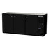 Beverage Air BB72HC-1-F-B 72" Back Bar Freezer With Black Finish Exterior