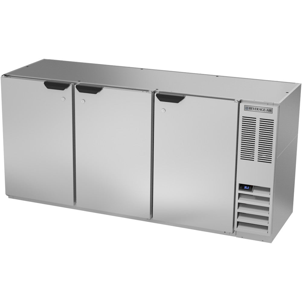 Beverage Air BB72HC-1-F-PT-S-27 Pass-Thru 72" Back Bar Freezer With Stainless Steel Exterior