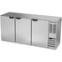 Beverage Air BB72HC-1-F-PT-S-27 Pass-Thru 72" Back Bar Freezer With Stainless Steel Exterior