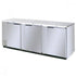 Beverage Air BB94HC-1-S 94" Back Bar Refrigerator With Stainless Steel Exterior