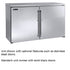 Perlick BBRLP48 Two Section 48" Low Profile Remote Refrigerated Back Bar Cabinet - 12.6 Cu. Ft.