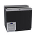 Perlick BC36 Flat Top 36" Self-Contained Bottle Cooler with Black Finish and Stainless Steel Sliding Door - 7.6 Cu. Ft.