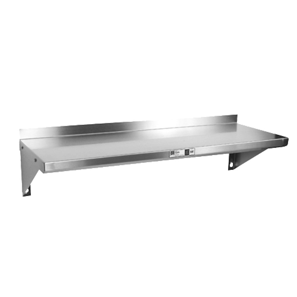 John Boos BHS1248 Wall Mounted Shelf 48"W x 12"D x 9-1/2"H, 1-1/2" Rear Turn Up