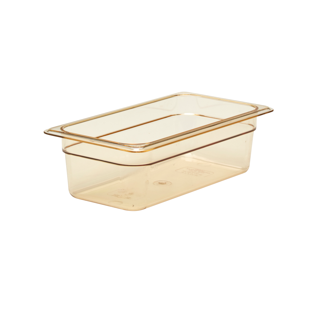 Cambro 34HP150 H-Pan 4" Deep Amber High Heat Hot Food Pan 1/3 Size (6 per case)