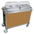 Cadco CBC-HH-L1 Electric MobileServ Hot Food Buffet Cart with 2 Buffet Servers