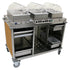Cadco CBC-HHH-L1-4 Electric MobileServ Hot Food Buffet Cart - 4" Deep Steam Pans