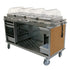 Cadco CBC-HHHH-L1 Electric MobileServ Hot Food Buffet Cart - 4 Buffet Servers