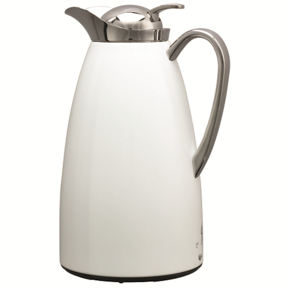 Service Ideas CJZ1WHT 1 Liter White Classy Vacuum Carafe (Case of 6)