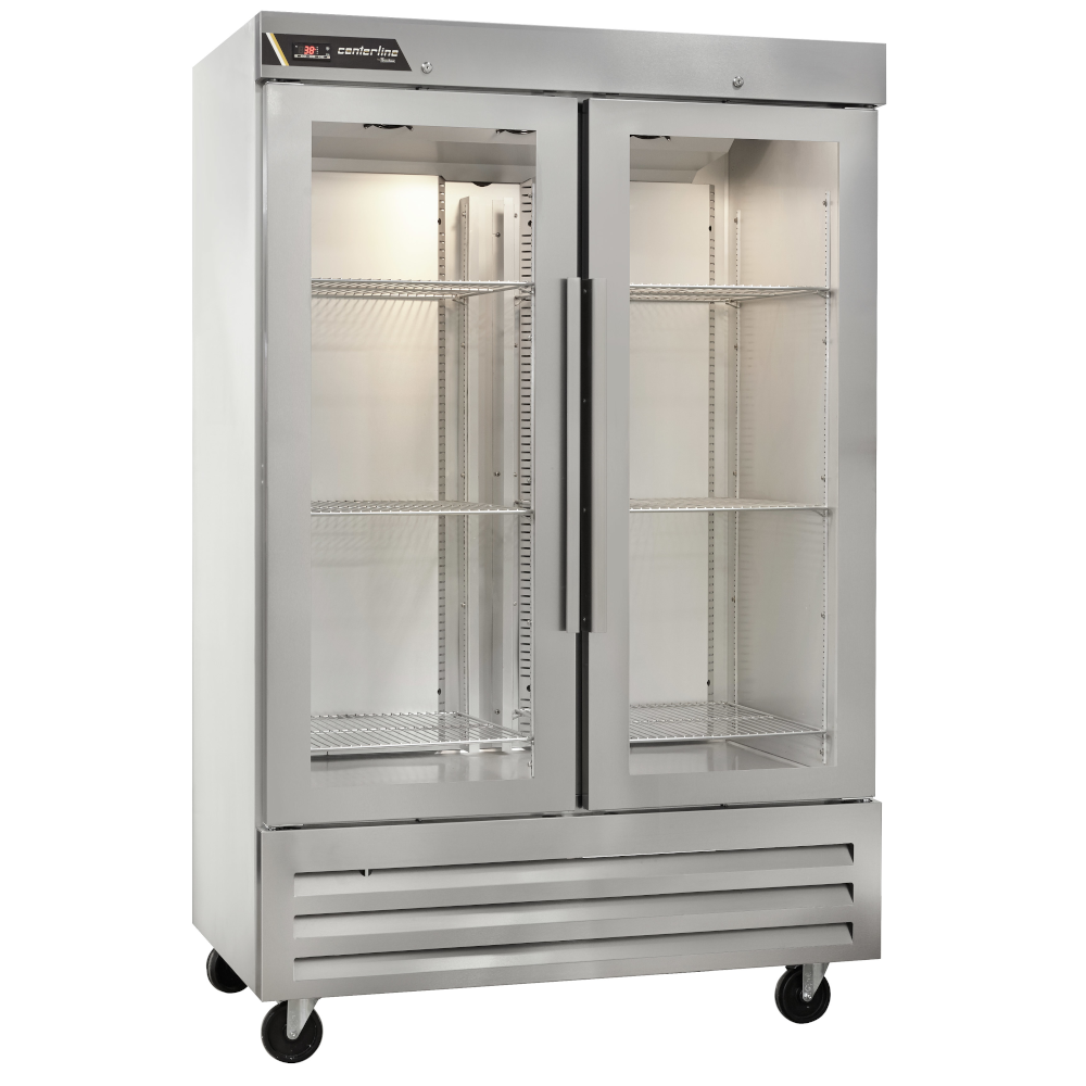 Traulsen CLBM-49R-FG-LR Centerline Reach-In Two-Section Refrigerator Full Glass Doors