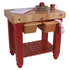 John Boos CU-GB3624BN American Heritage Gathering Block Butcher Block Table 24" x 36" Barn Red Painted Base