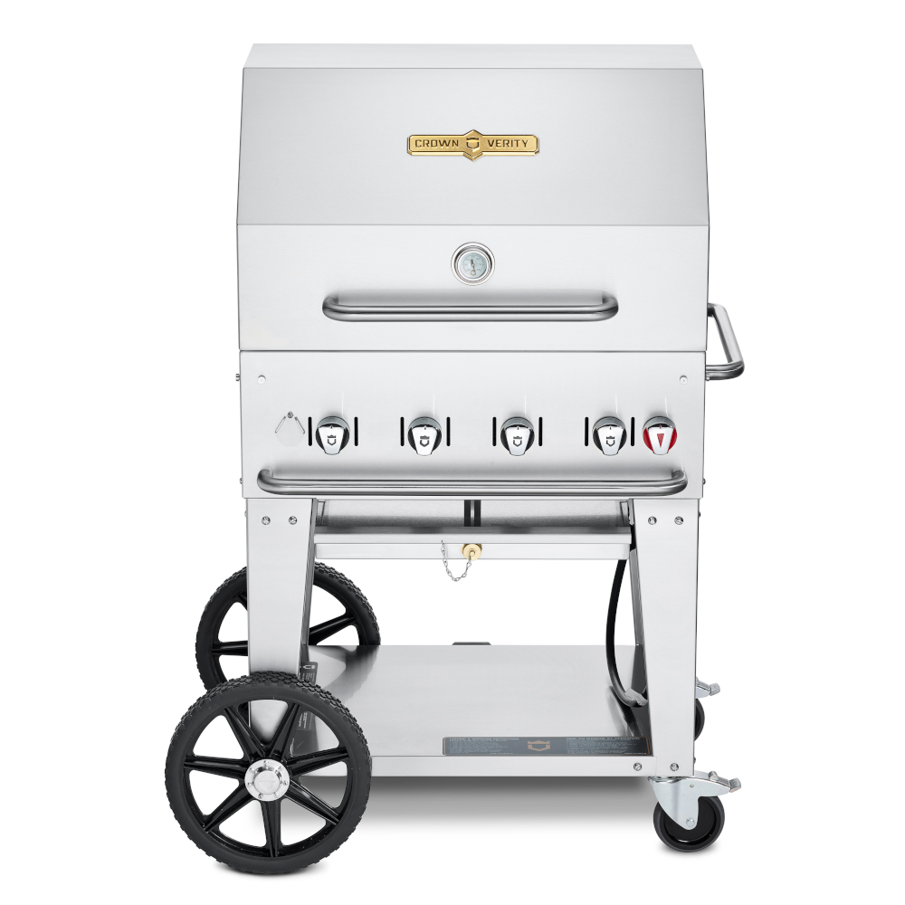 Crown Verity CV-MCB-30RDP-LP LP Gas Mobile Outdoor Grill