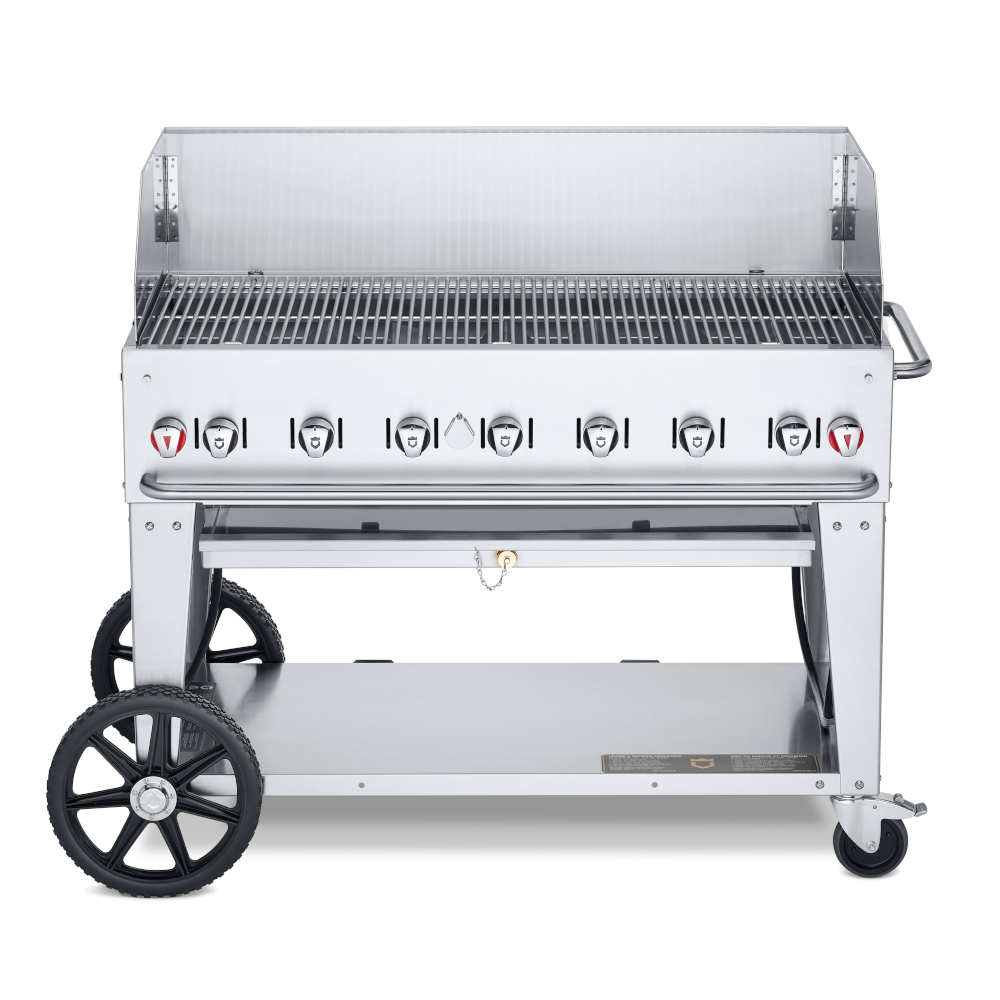 Crown Verity CV-MCB-48-SI-BULK-WGP LP Mobile Outdoor Grill with Wind Guards