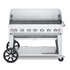 Crown Verity CV-MCB-48-SI-BULK-WGP LP Mobile Outdoor Grill with Wind Guards