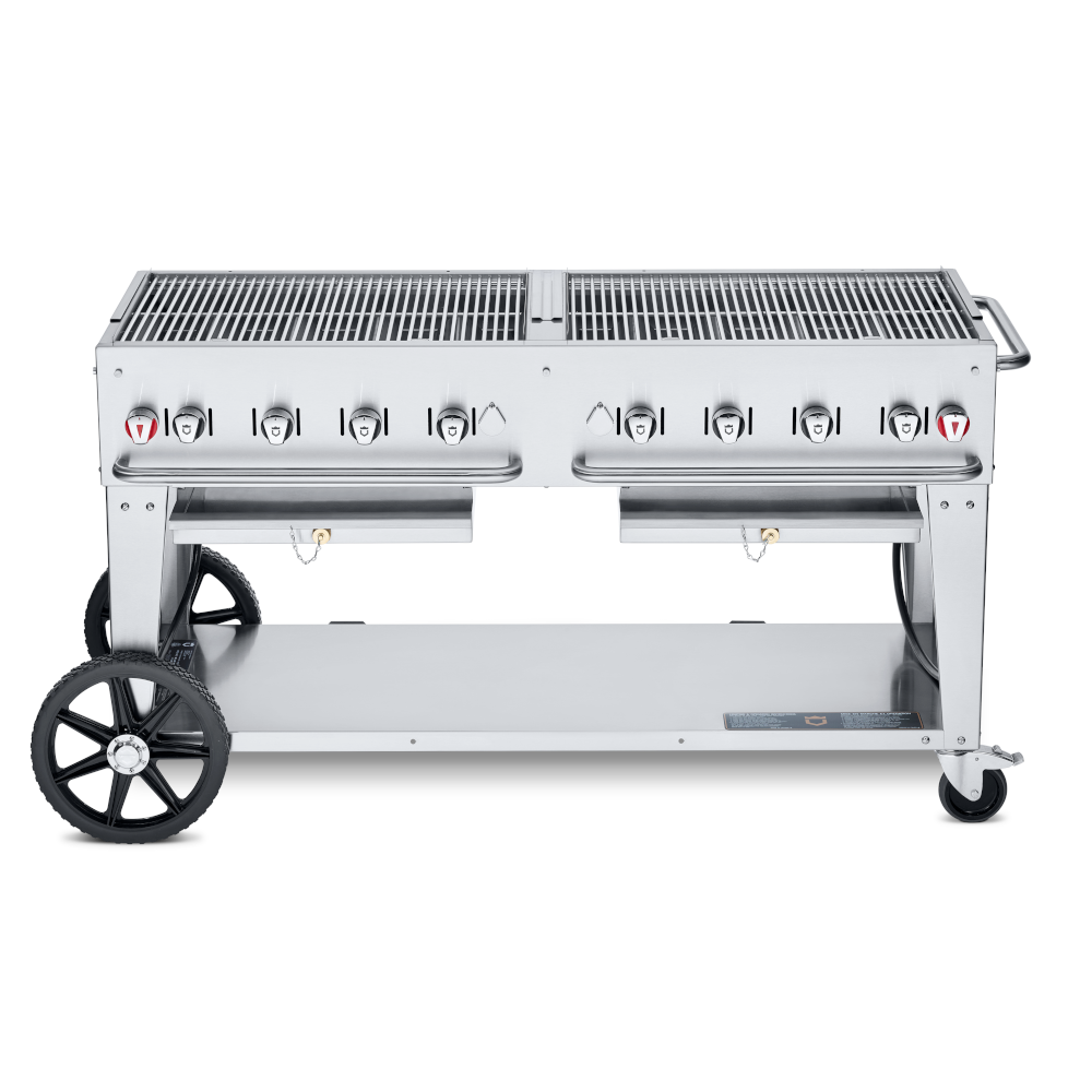 Crown Verity CV-MCB-60-SI50/100 8-Burner LP Gas Mobile Outdoor Grill