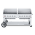 Crown Verity CV-MCB-72-SI-BULK-WGP LP Mobile Outdoor Grill with Wind Guards