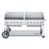 Crown Verity CV-MCB-72-SI50/100-WGP LP Mobile Outdoor Grill with 30" Wind Guards