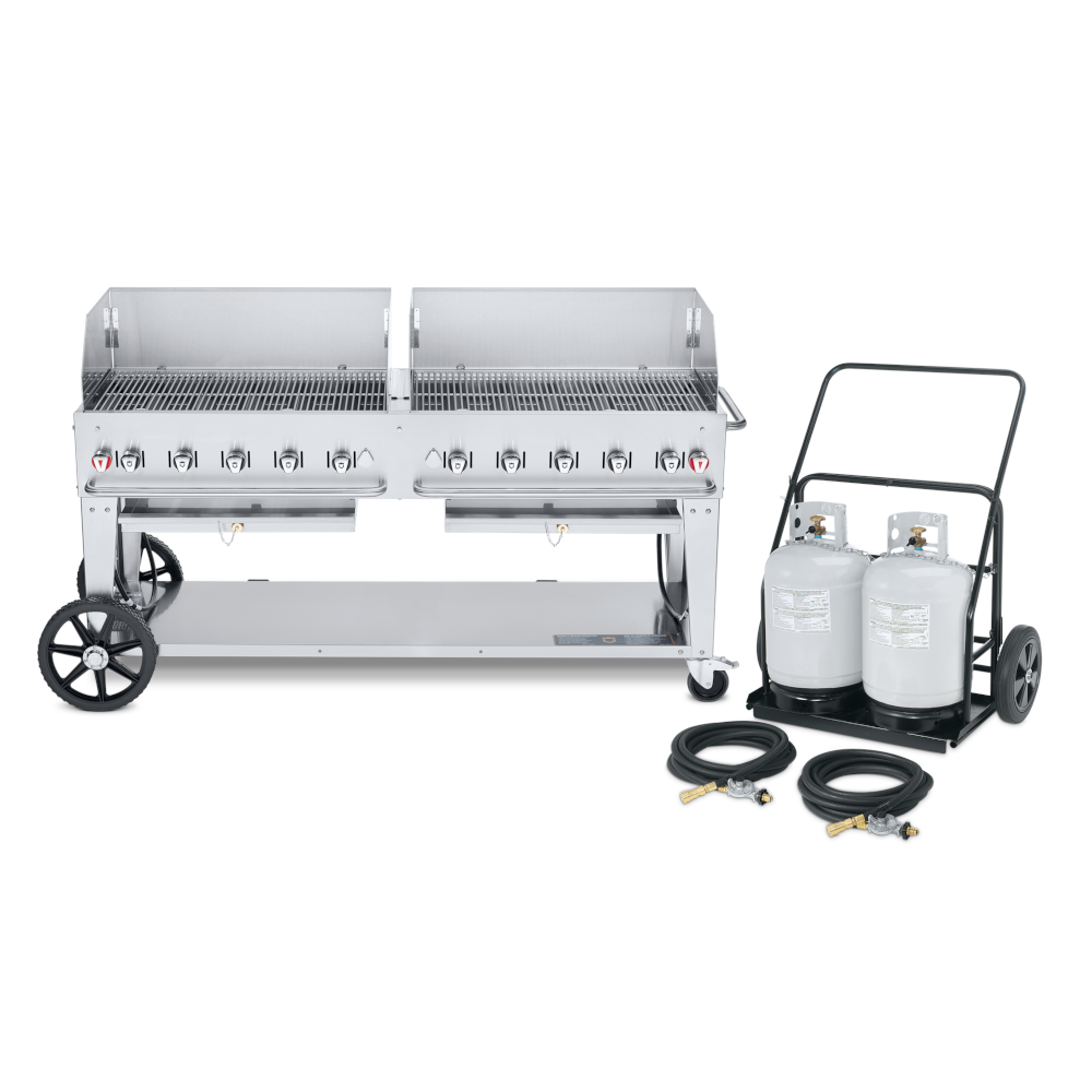 Crown Verity CV-MCC-72WGP Club Series Mobile Grill with Tank Cart