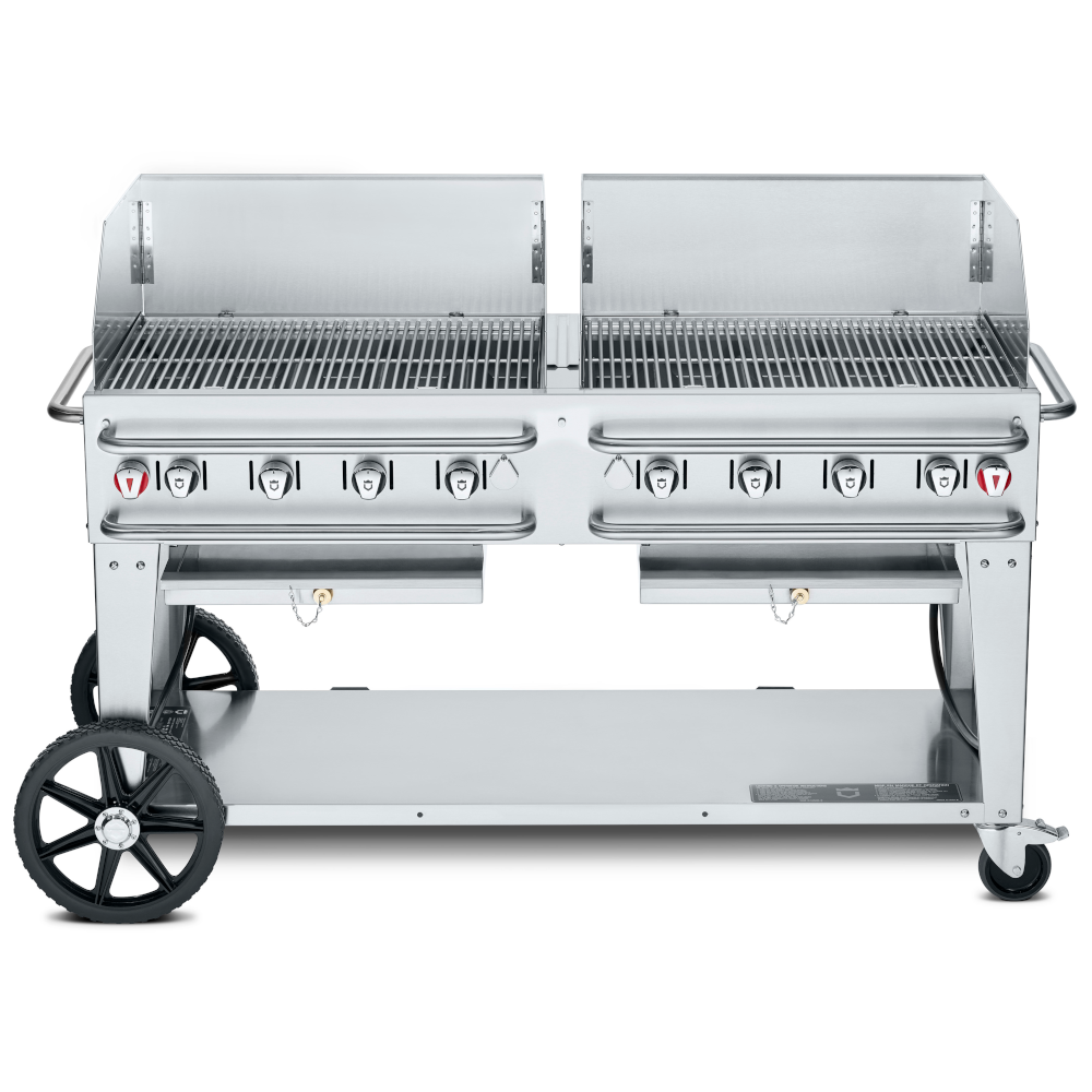 Crown Verity CV-RCB-60WGP-LP 8-Burner Pro Series Outdoor Grill with Wind Guards