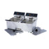 Adcraft DF-6L/2 Double Split Pot Electric Countertop Fryer - 30 lbs. per Hour Capacity