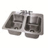 Advance Tabco DI-2-10 10" Two Bowl Drop-In Bar Hand Sink W/ Deep Drawn Sink Bowl