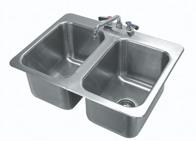 Advance Tabco DI-2-10-EC DROP IN SINK 2 COMP 10X14X10