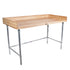 John Boos DNB07 Baker's Top Work Table with Maple Top and 4" Coved Riser