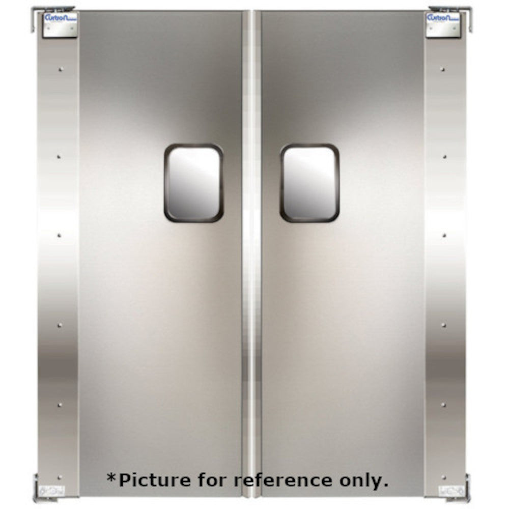 Curtron SPCD-20-AL-DBL-5448 54" x 47" Service-Pro Cafe Series 20 Swinging Door