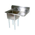 John Boos E1S8-15-14R15 E-Series 1-Compartment Sink with15" Right Drainboard