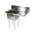 John Boos E1S8-18-12R18 One-Compartment E-Series Sink with 18" Right Drainboard
