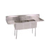 John Boos E3S8-1620-12T18 Three-Compartment E-Series Sink 18" L & R Drainboards