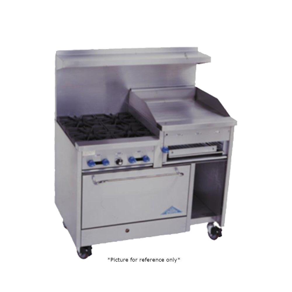 Comstock Castle F3430-24B 48" Gas Restaurant Range - Griddle/Broiler