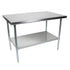 John Boos FBLG7230 Stainless Steel 72" x 30" Worktable, Galvan Undershelf