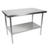 John Boos FBLG2424 24" x 24" Work Table with Galvanized Undershelf and Legs