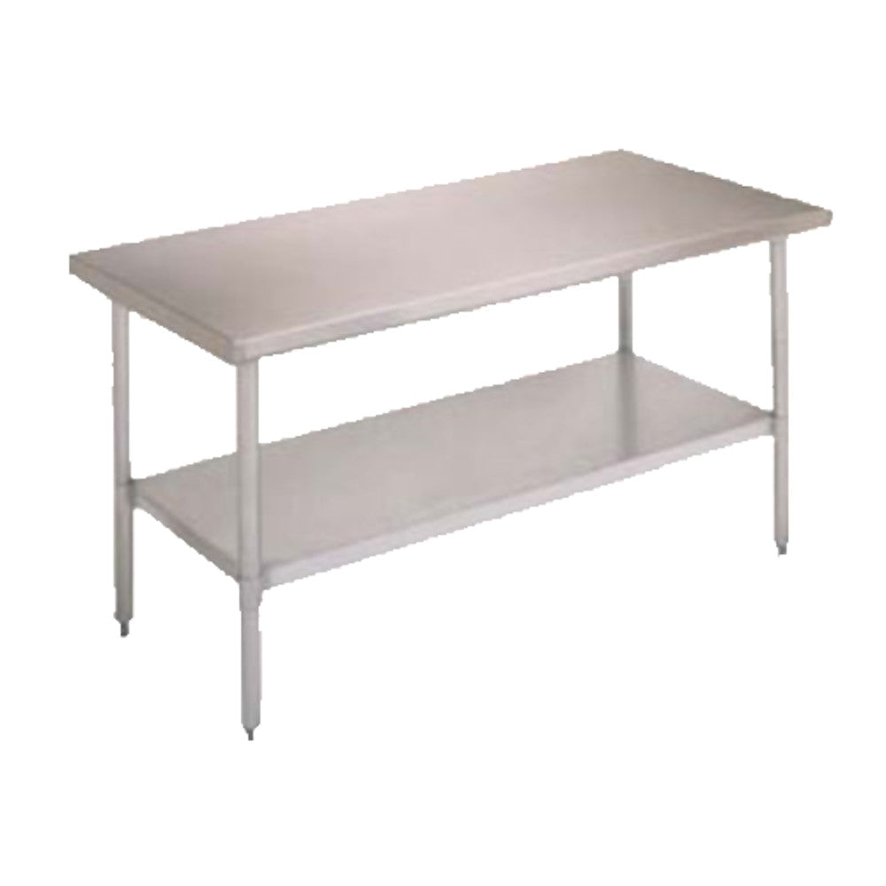 John Boos FBLS7218 72" x 18" Stainless Steel Work Table, Adjustable Undershelf