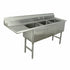 Advance Tabco FC-3-1515-15L Three Compartment Economy Sink Left Drainboard