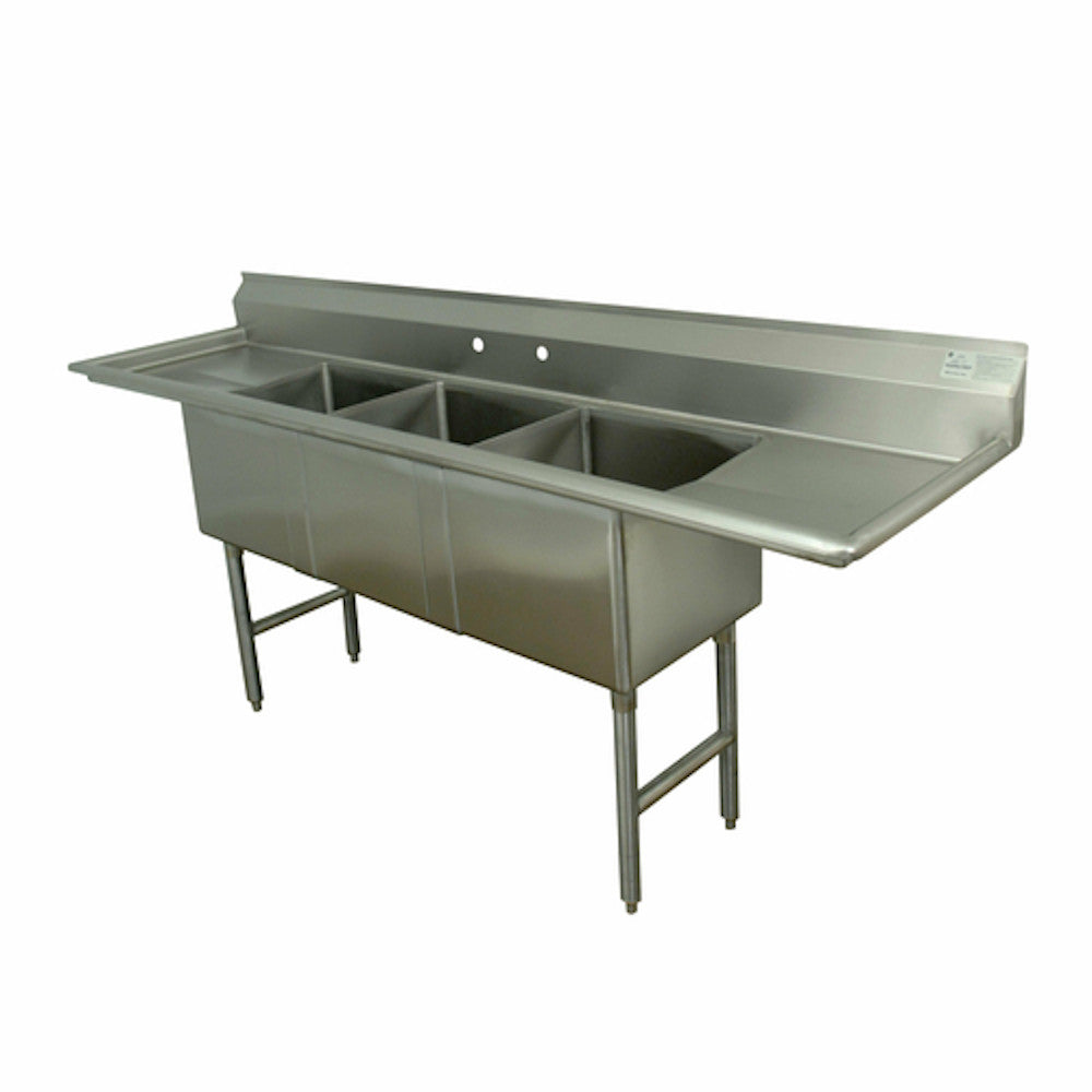 Advance Tabco FC-3-2424-18RL 24" Fabricated NSF Economy Sink