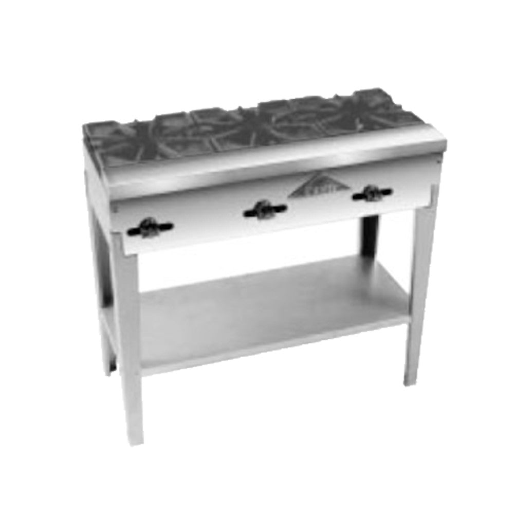 Comstock Castle FHP3S 36" Gas Hotplate with Undershelf - 72,000 BTU