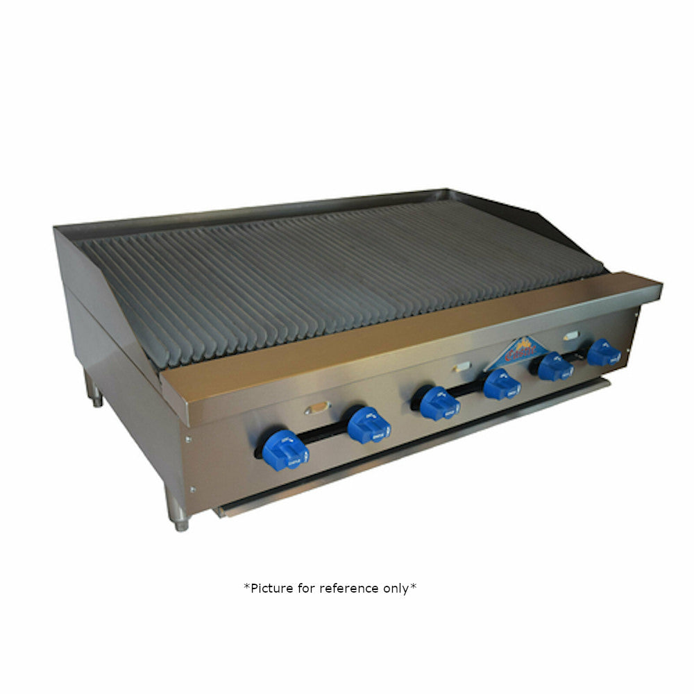 Comstock Castle FHP60-5LB 60" Countertop Gas Charbroiler - Lava Rock Radiants