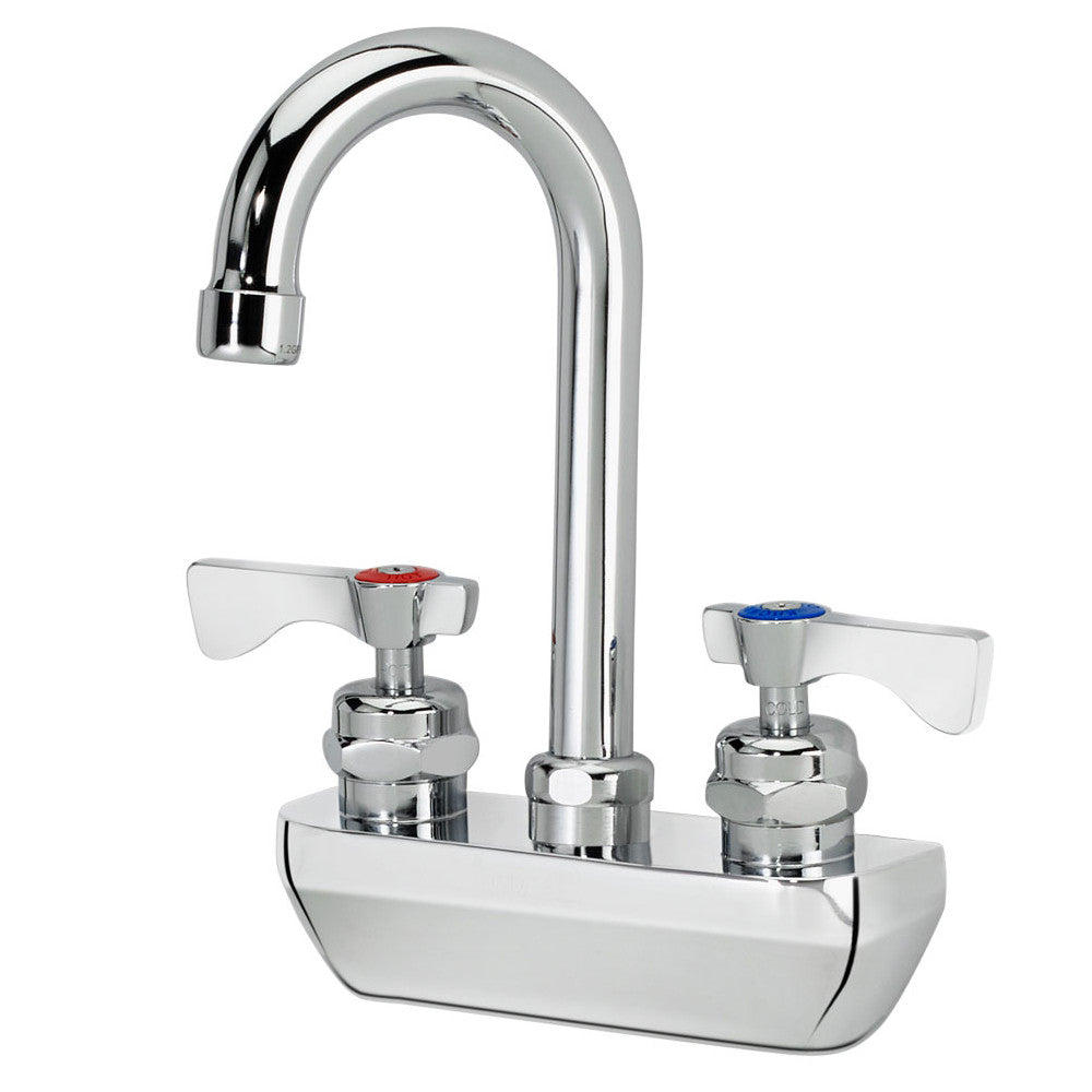 Krowne Metal 14-400L Splash Mount Royal Faucet with 3-1/2" Gooseneck Spout